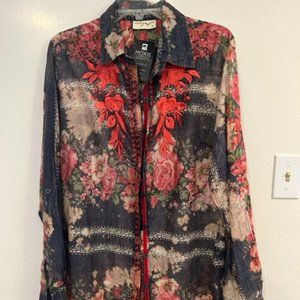 Long sleeve embroidered shirt